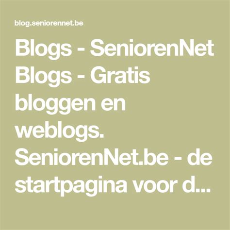 seniorennet blog.